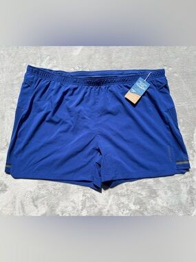 NWT Brooks Cobalt Blue Sherpa 5" Running Shorts w/liner. Size XXL
